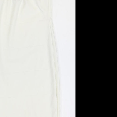 Misguided Womens Ivory Polyester Bodycon Size 6 Halter Pullover