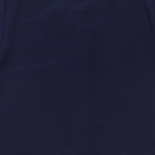 St Michael Womens Blue Polyester Basic Blouse Size 16 Round Neck