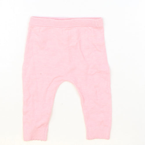 Nutmeg Girls Pink Viscose Jogger Leggings Size 3-6 Months Pullover