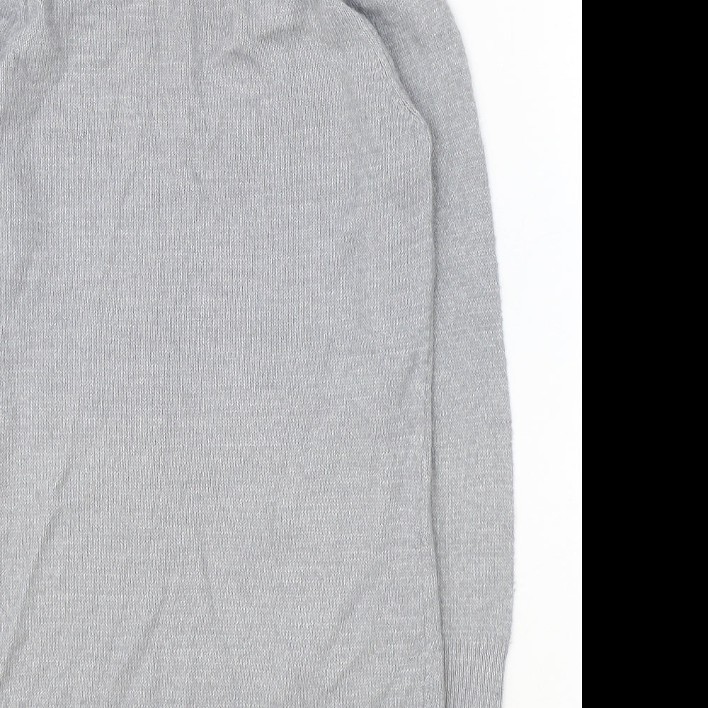 Marks and Spencer Womens Grey Roll Neck Acrylic Pullover Jumper Size 12
