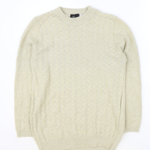 Monique Girls Beige Mock Neck Acrylic Pullover Jumper Size L Pullover