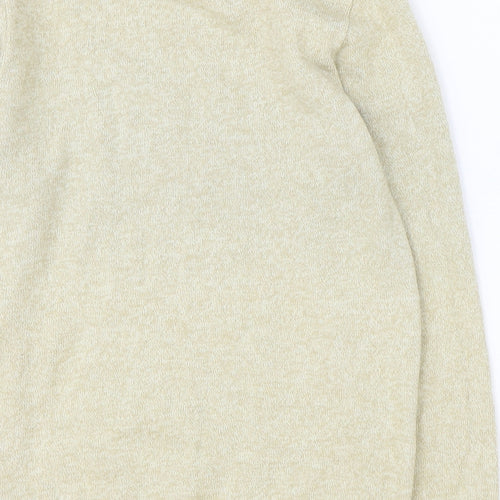 Monique Girls Beige Mock Neck Acrylic Pullover Jumper Size L Pullover