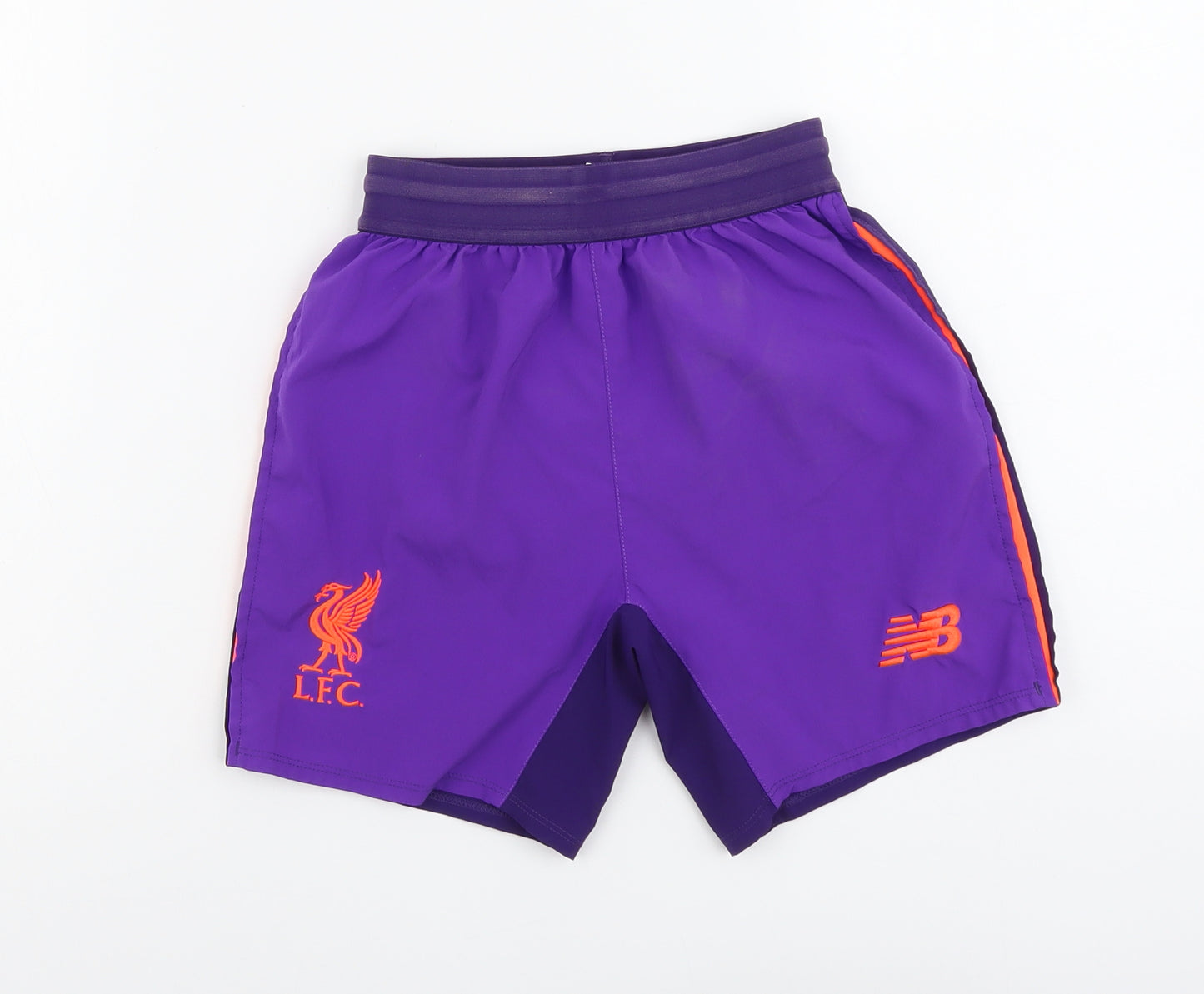 New Balance Boys Purple Polyester Sweat Shorts Size 7 Years Regular Drawstring