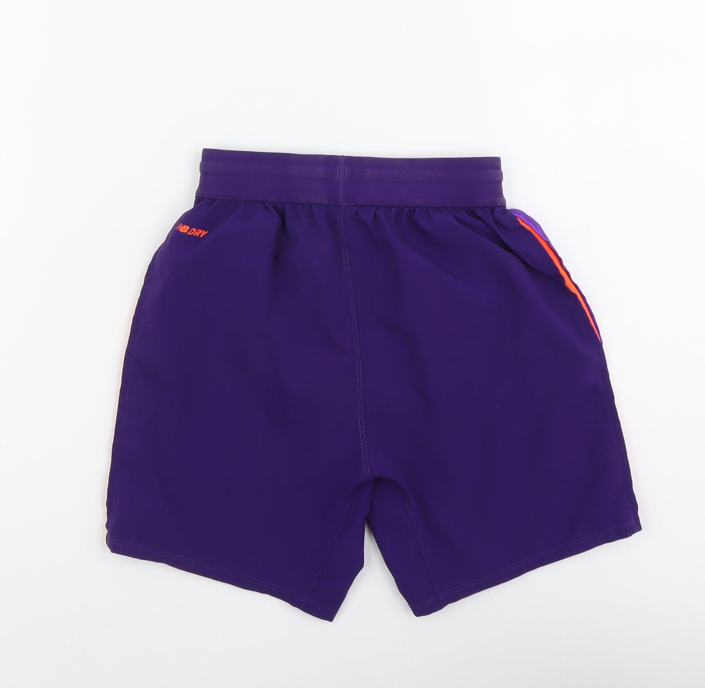 New Balance Boys Purple Polyester Sweat Shorts Size 7 Years Regular Drawstring
