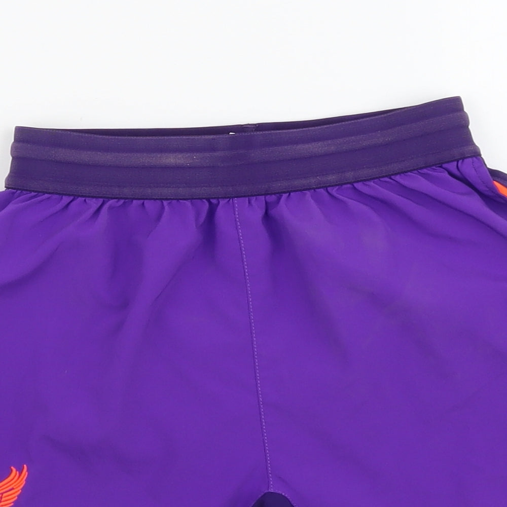 New Balance Boys Purple Polyester Sweat Shorts Size 7 Years Regular Drawstring