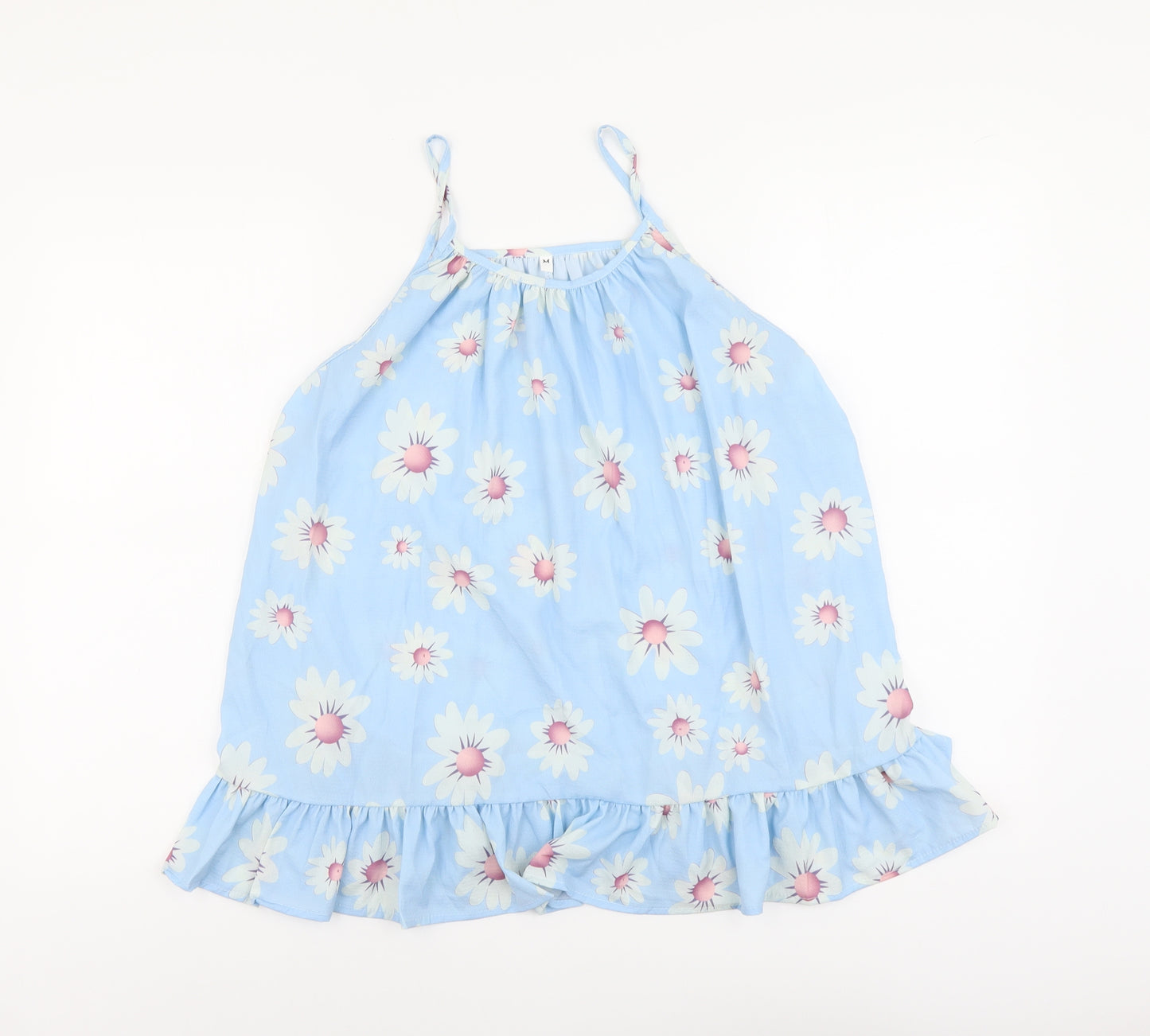 SheIn Womens Blue Floral Polyester Camisole Tank Size M Scoop Neck