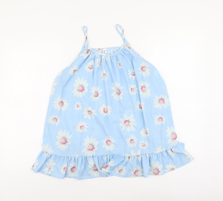SheIn Womens Blue Floral Polyester Camisole Tank Size M Scoop Neck