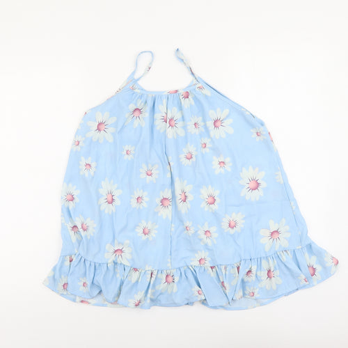 SheIn Womens Blue Floral Polyester Camisole Tank Size M Scoop Neck