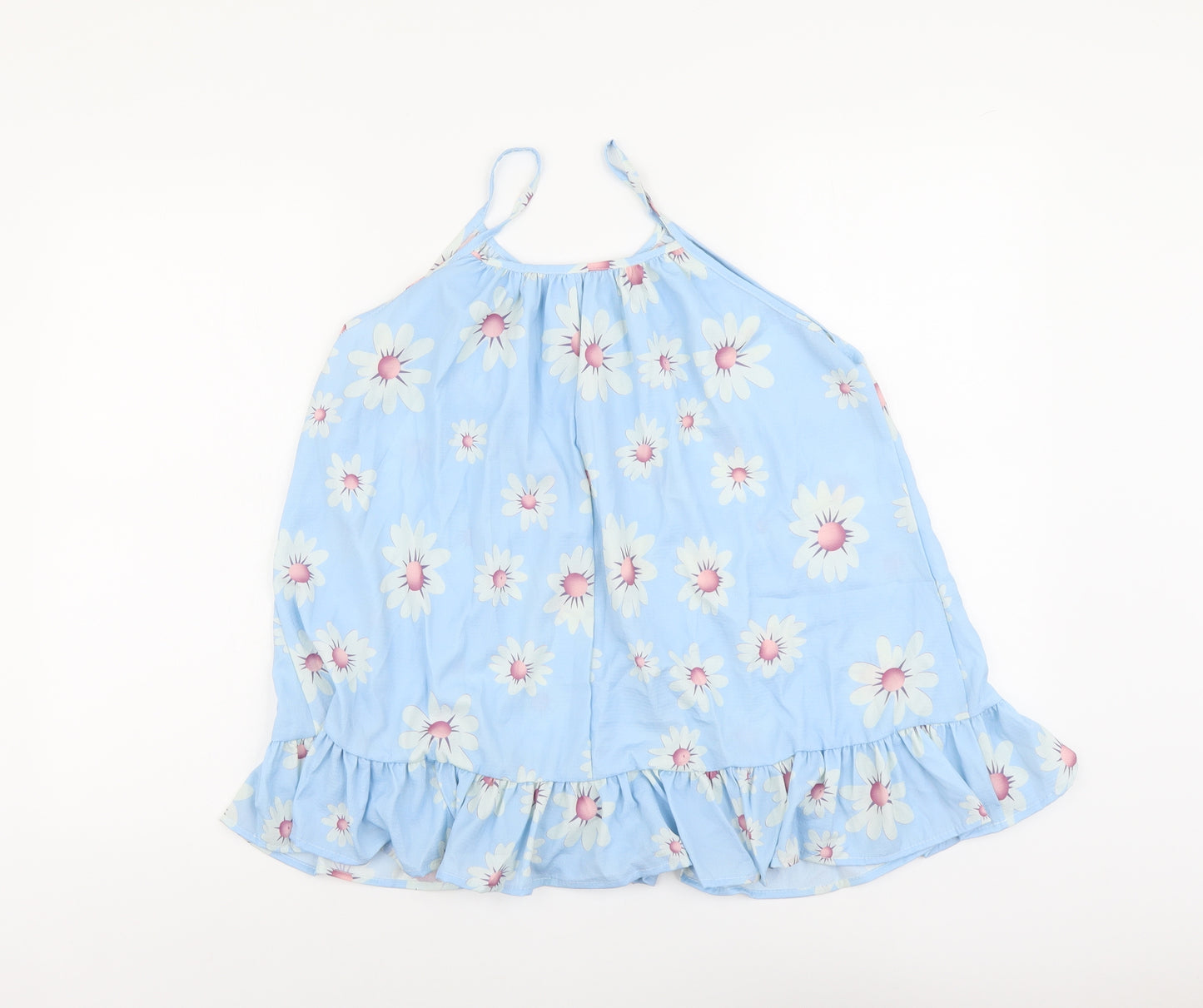 SheIn Womens Blue Floral Polyester Camisole Tank Size M Scoop Neck