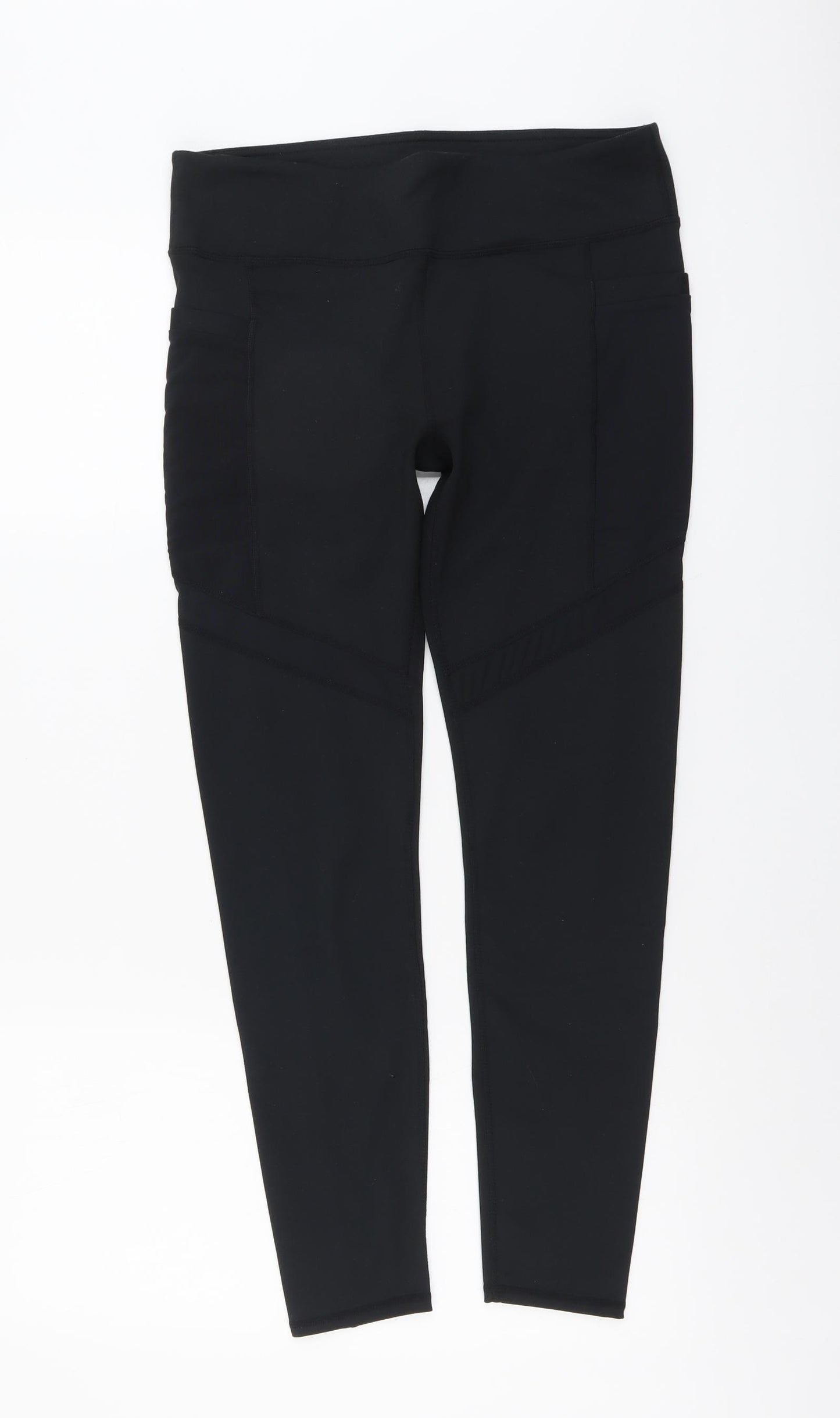 Fabletics Womens Black Nylon Compression Leggings Size M L26 in Regular