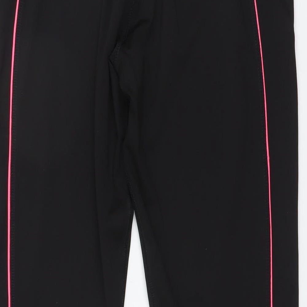 TU Womens Black Polyester Compression Leggings Size M L26 in Regular - Side Pattern Detail