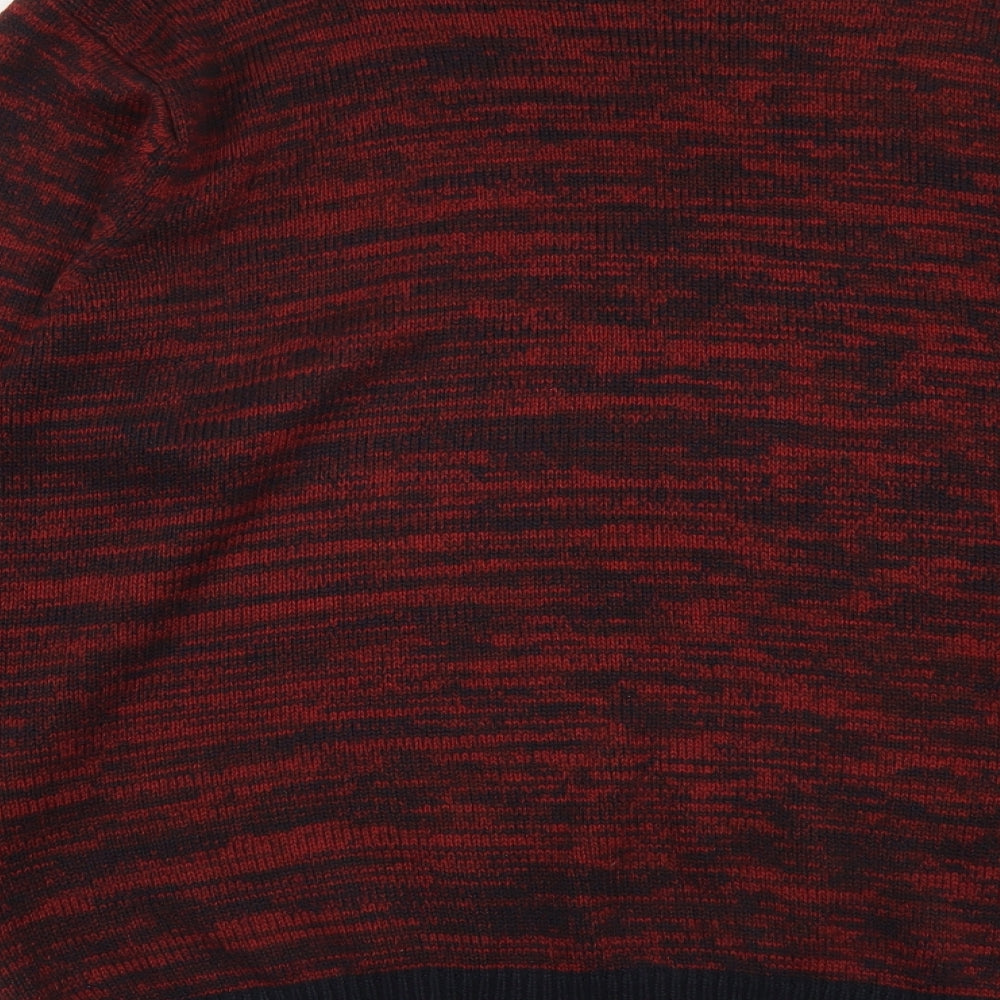 Traders Mens Red Round Neck Acrylic Pullover Jumper Size 2XL Long Sleeve
