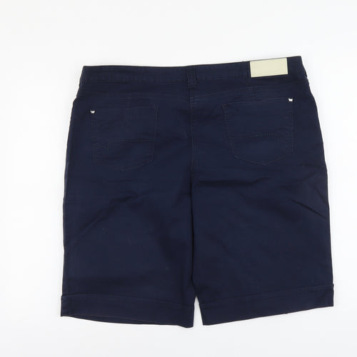 Punt Roma Womens Blue Cotton Chino Shorts Size 20 L12 in Regular Button