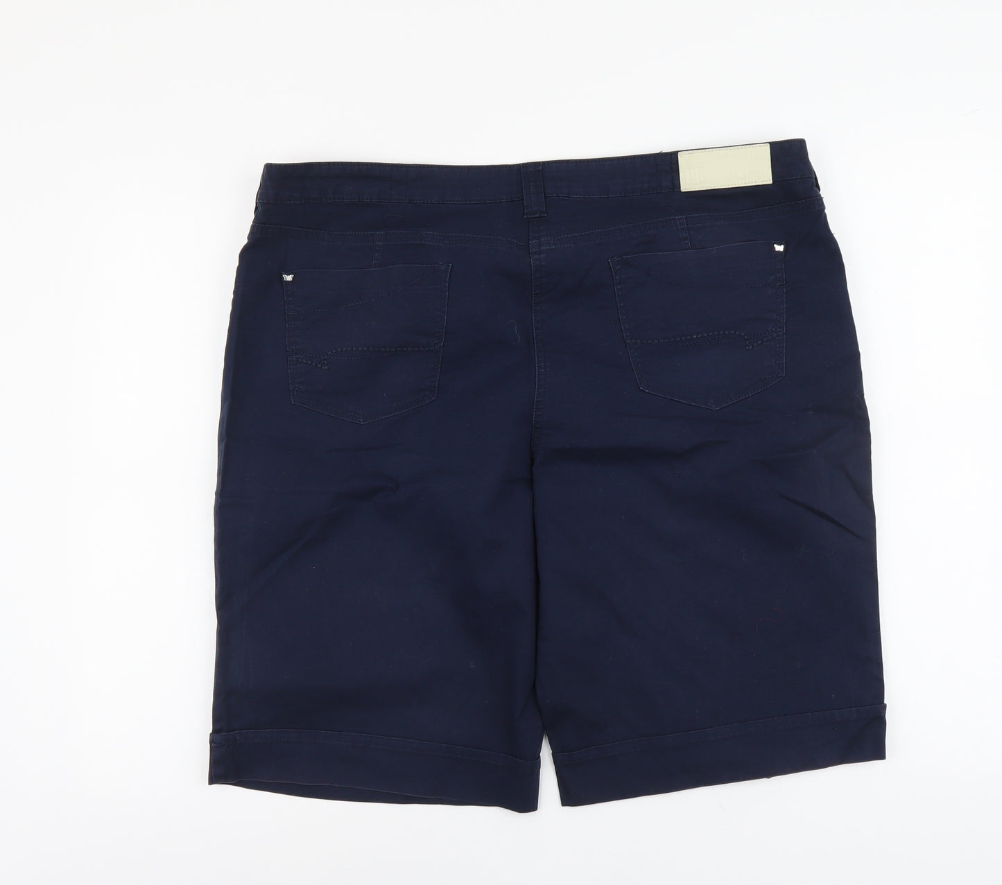 Punt Roma Womens Blue Cotton Chino Shorts Size 20 L12 in Regular Button