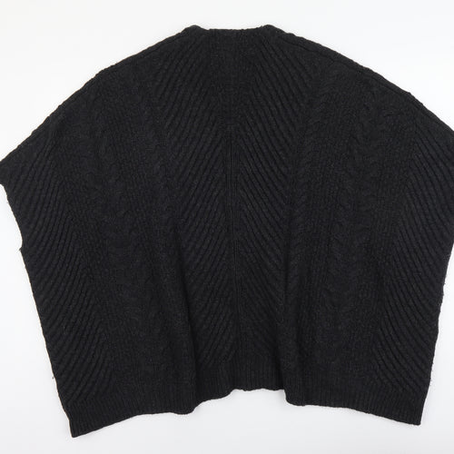 White Label Womens Grey V-Neck Wool Pullover Jumper One Size