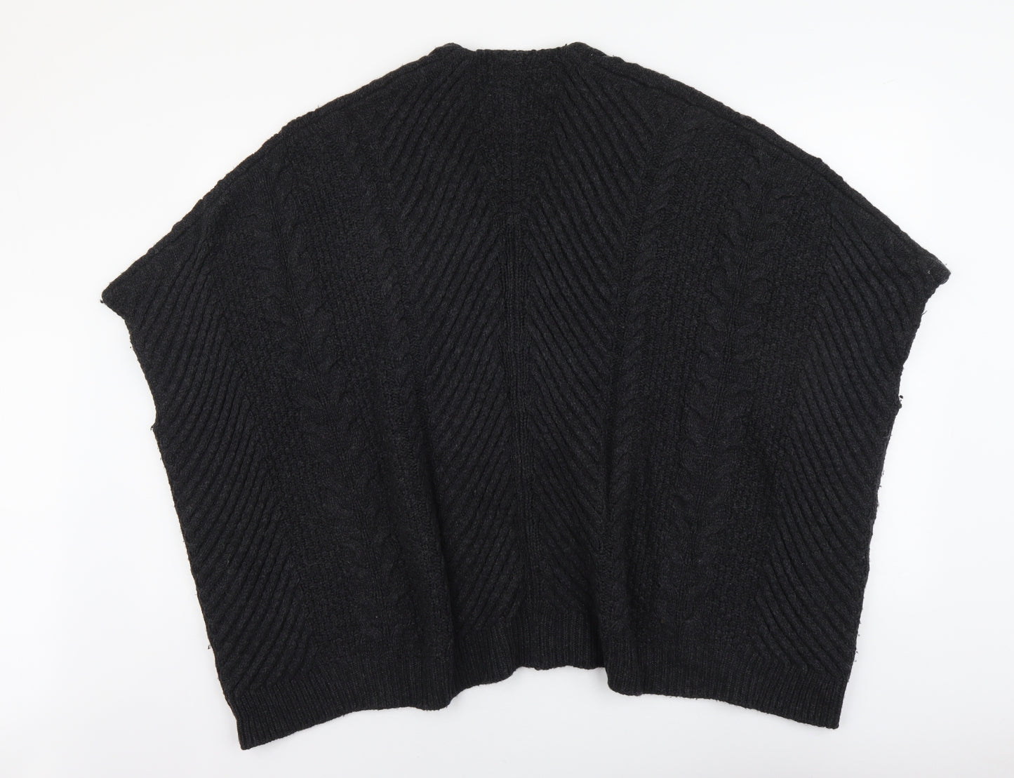 White Label Womens Grey V-Neck Wool Pullover Jumper One Size