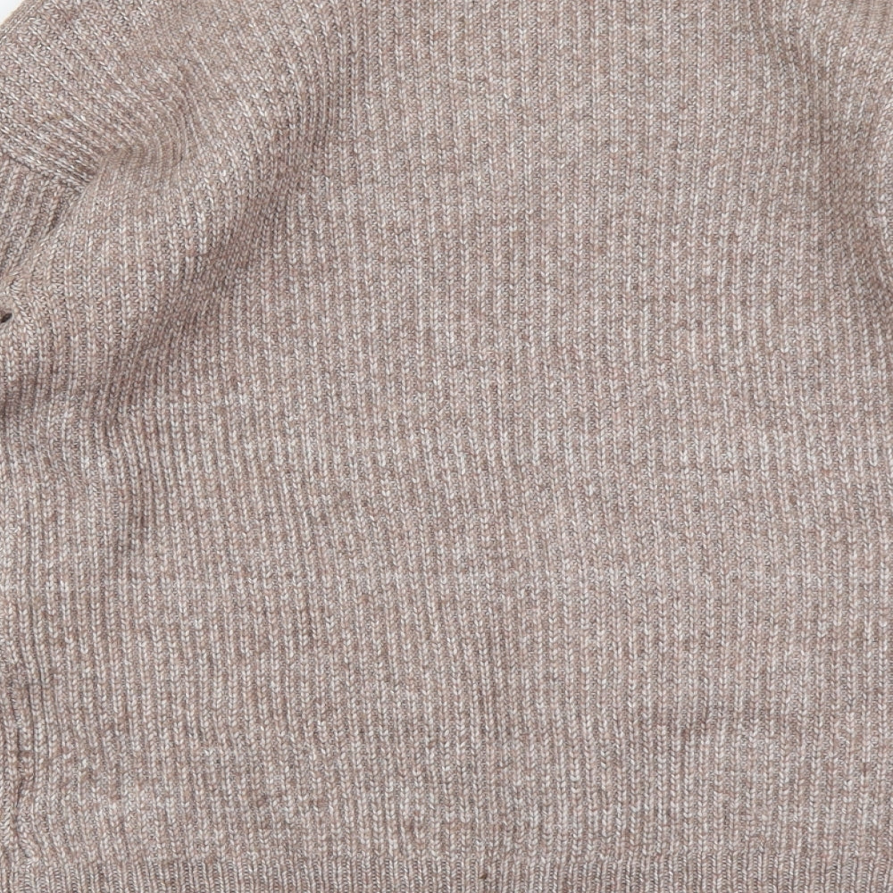 Body Flirt Womens Pink Boat Neck Polyester Pullover Jumper Size M - Ribbed Slash Neck