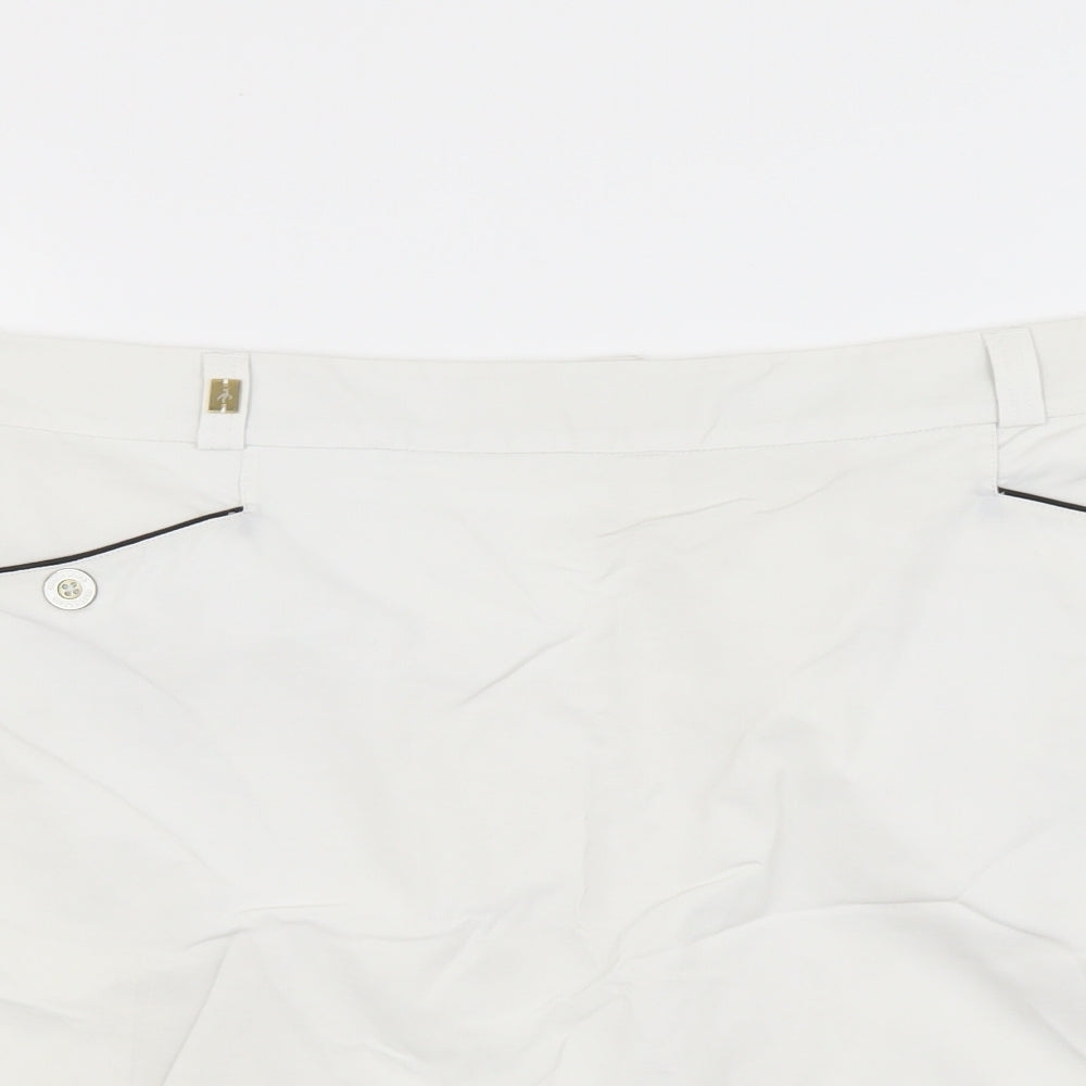 Green Lamb Womens White Cotton Bandage Skirt Size 20 Button