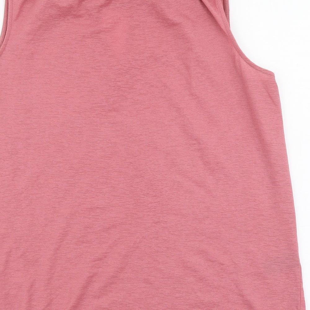 NEXT Womens Pink Polyester Basic Blouse Size 16 V-Neck