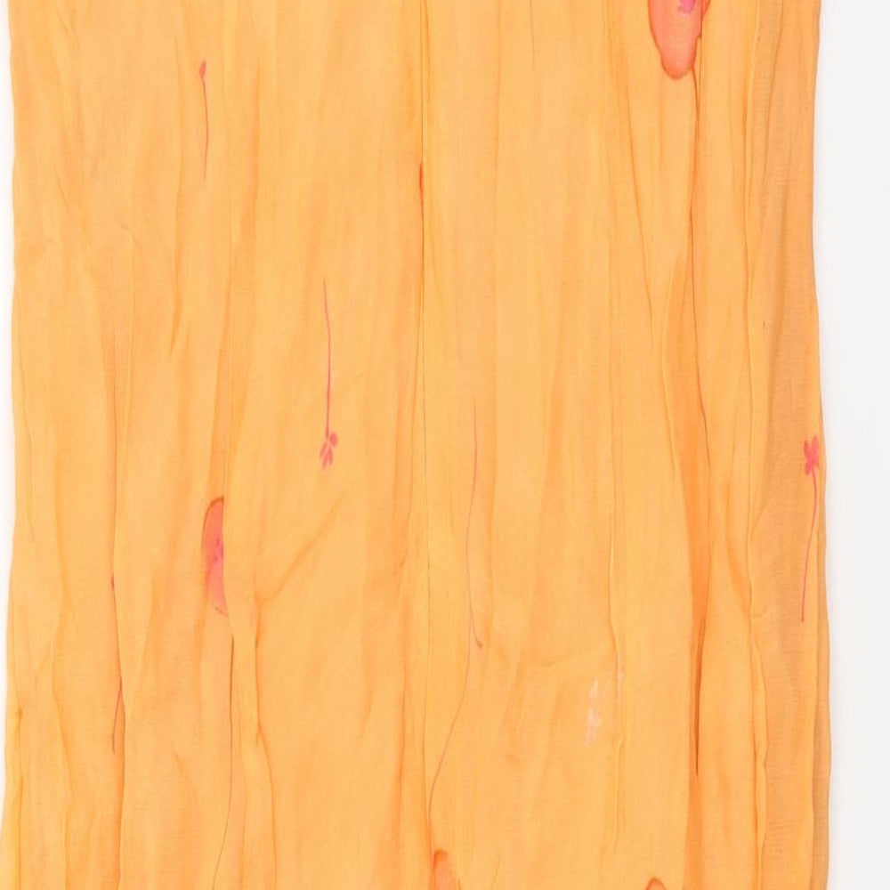 Your Sixth Sense Womens Orange Geometric Polyester A-Line Size 20 Boat Neck Zip