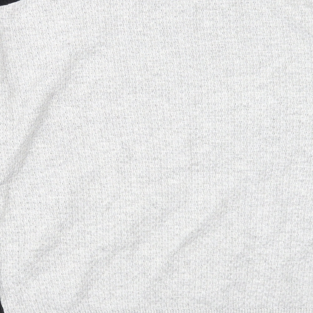 Marks and Spencer Womens Grey Round Neck Viscose Pullover Jumper Size M - Colour Block