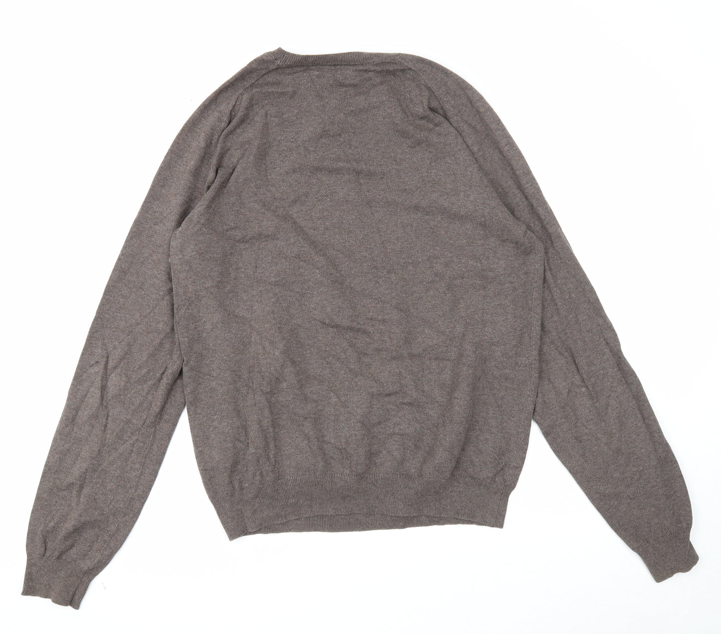 Burton Mens Brown Round Neck Cotton Pullover Jumper Size M Long Sleeve