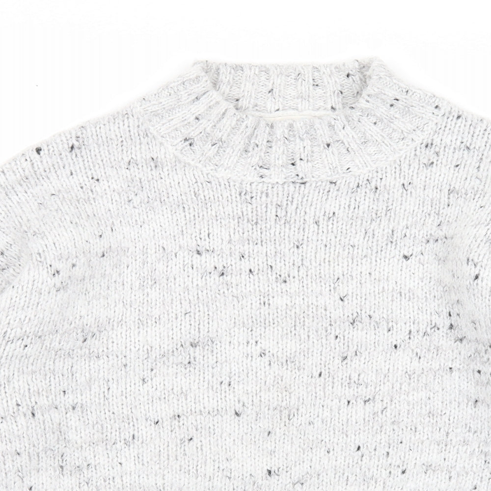 Primark Womens Grey Mock Neck Polyester Pullover Jumper Size 14