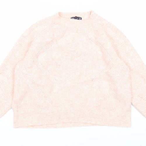 Garfield & Marks Womens Pink Round Neck Acrylic Pullover Jumper Size L