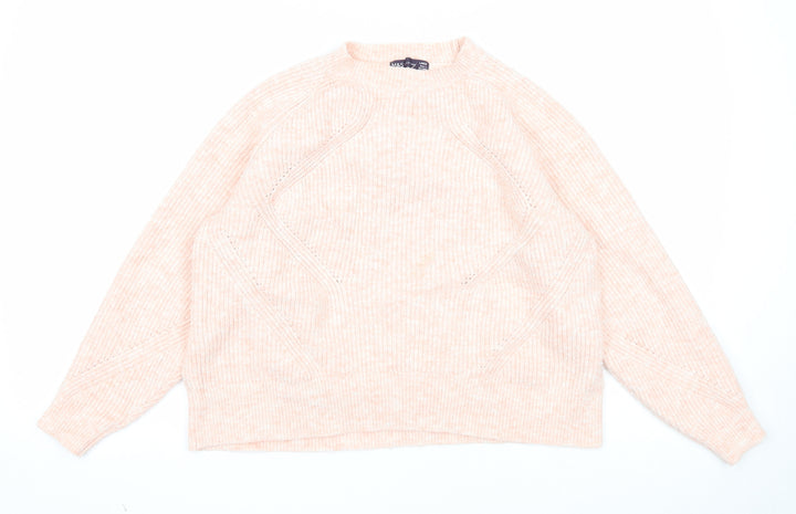 Garfield & Marks Womens Pink Round Neck Acrylic Pullover Jumper Size L