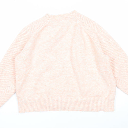 Garfield & Marks Womens Pink Round Neck Acrylic Pullover Jumper Size L