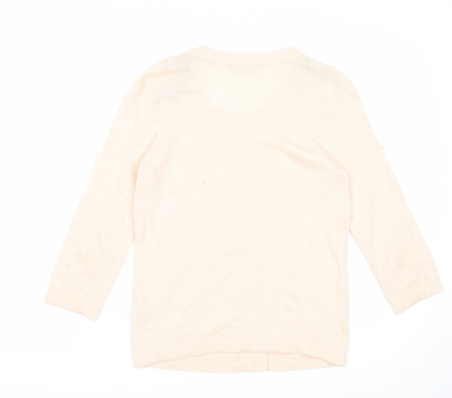 Dorothy Perkins Womens Pink V-Neck Viscose Cardigan Jumper Size 8