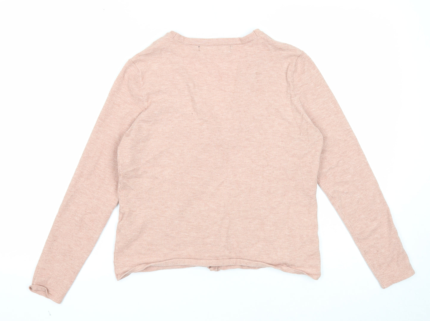 VERO MODA Womens Pink V-Neck Viscose Cardigan Jumper Size M