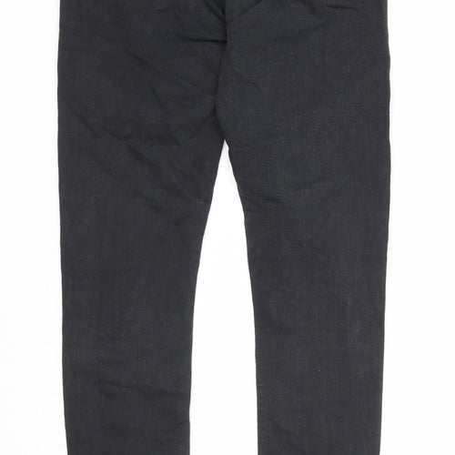 Topshop Womens Black Cotton Skinny Jeans Size 28 in Regular Zip