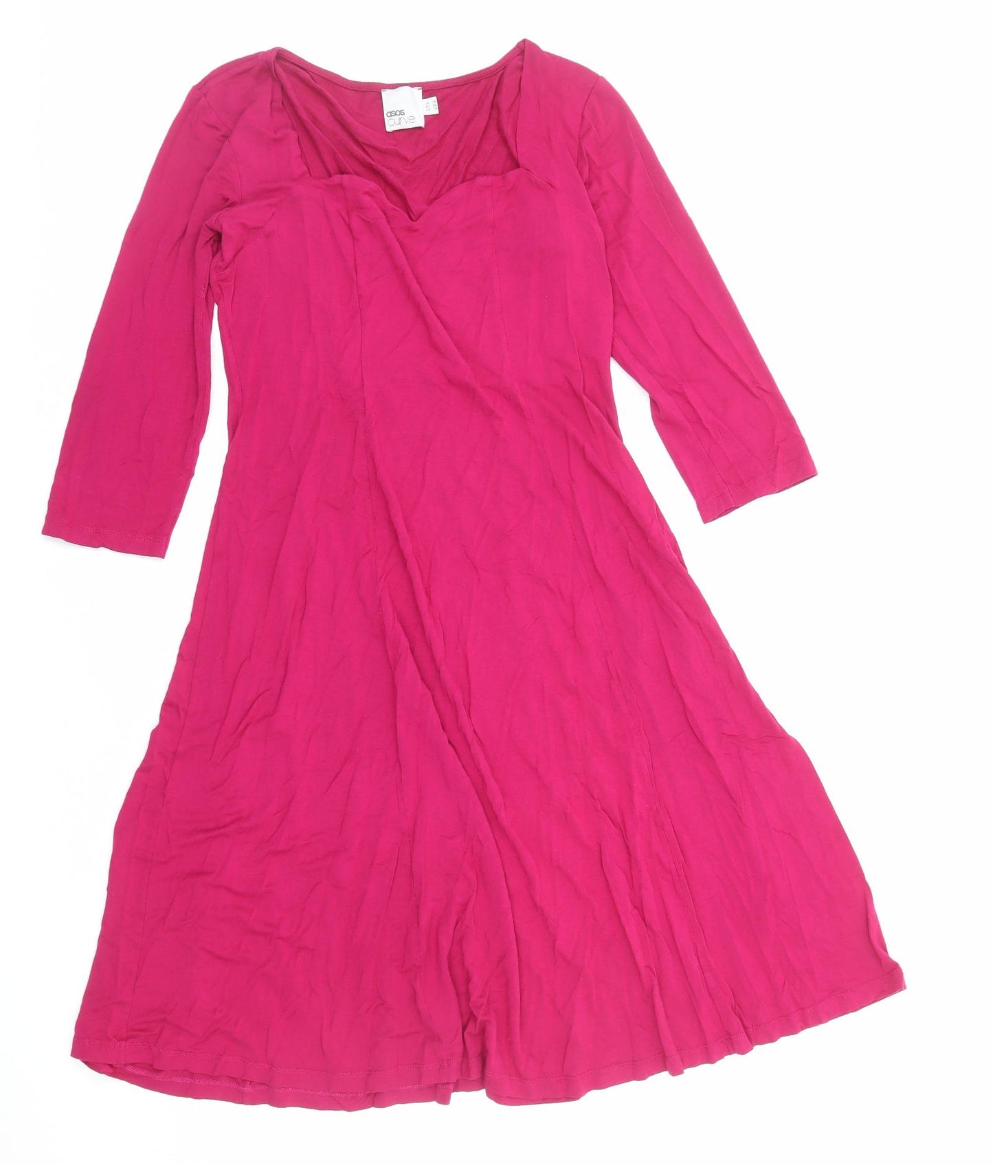 ASOS Womens Pink Viscose A-Line Size 18 Sweetheart Pullover
