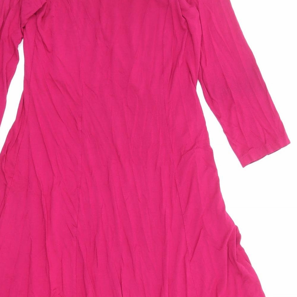 ASOS Womens Pink Viscose A-Line Size 18 Sweetheart Pullover