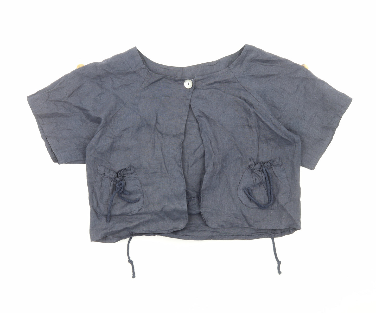Made in Italy Womens Grey Jacket Size L Button