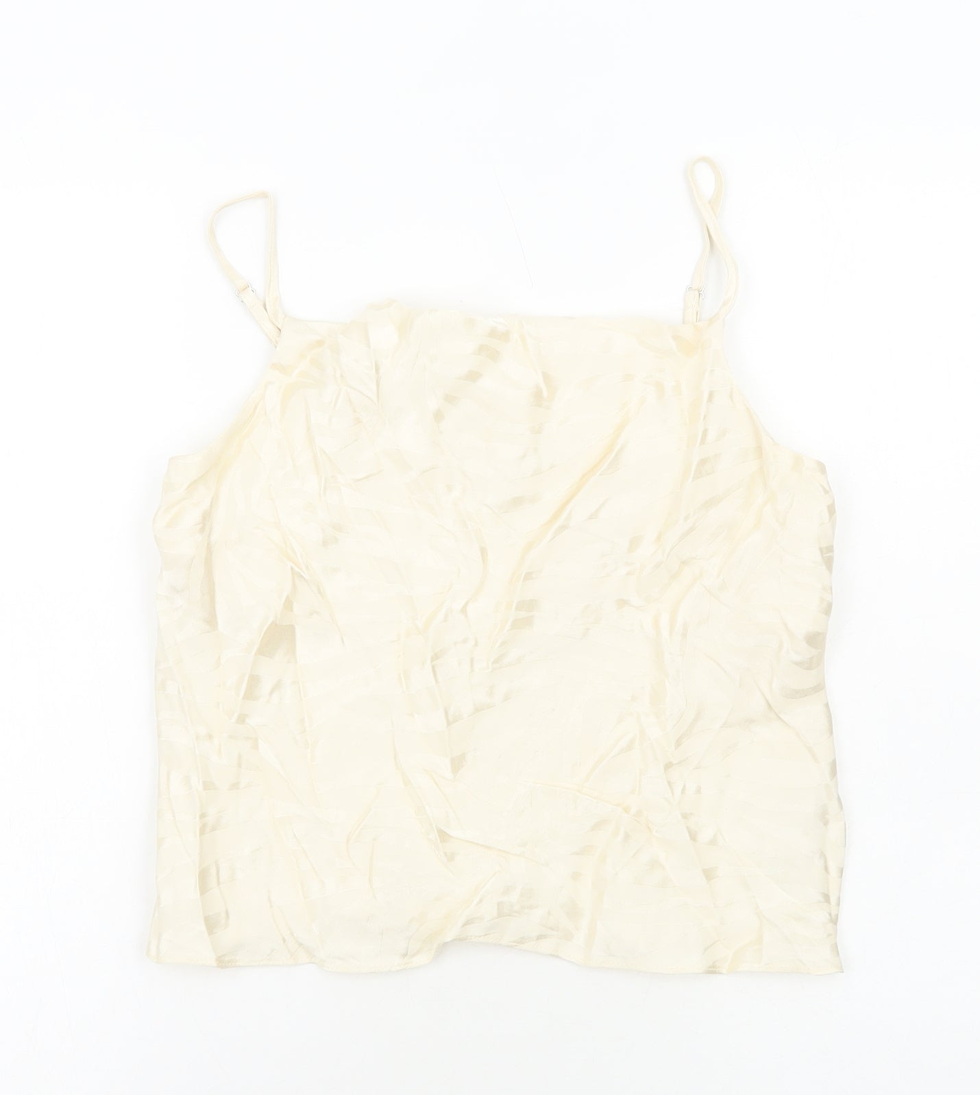 Miss Selfridge Womens Ivory Polyester Camisole Tank Size 10 Square Neck
