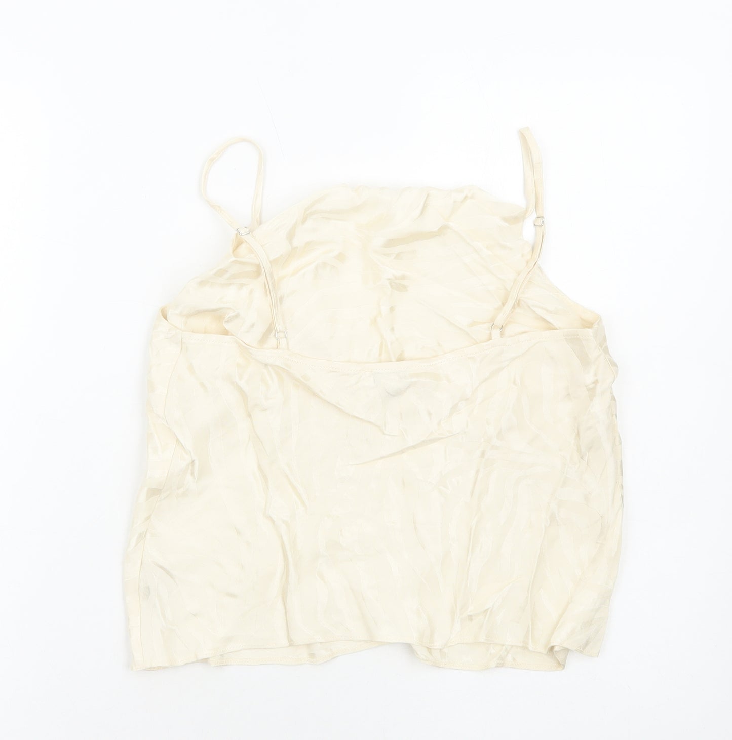 Miss Selfridge Womens Ivory Polyester Camisole Tank Size 10 Square Neck