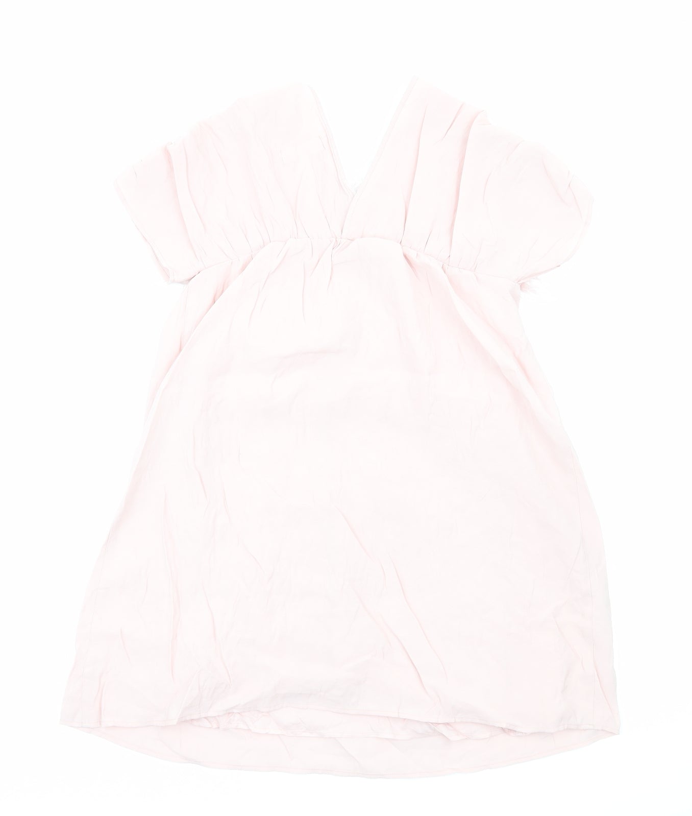 Zara Girls Pink Modal A-Line Size 13-14 Years V-Neck Pullover