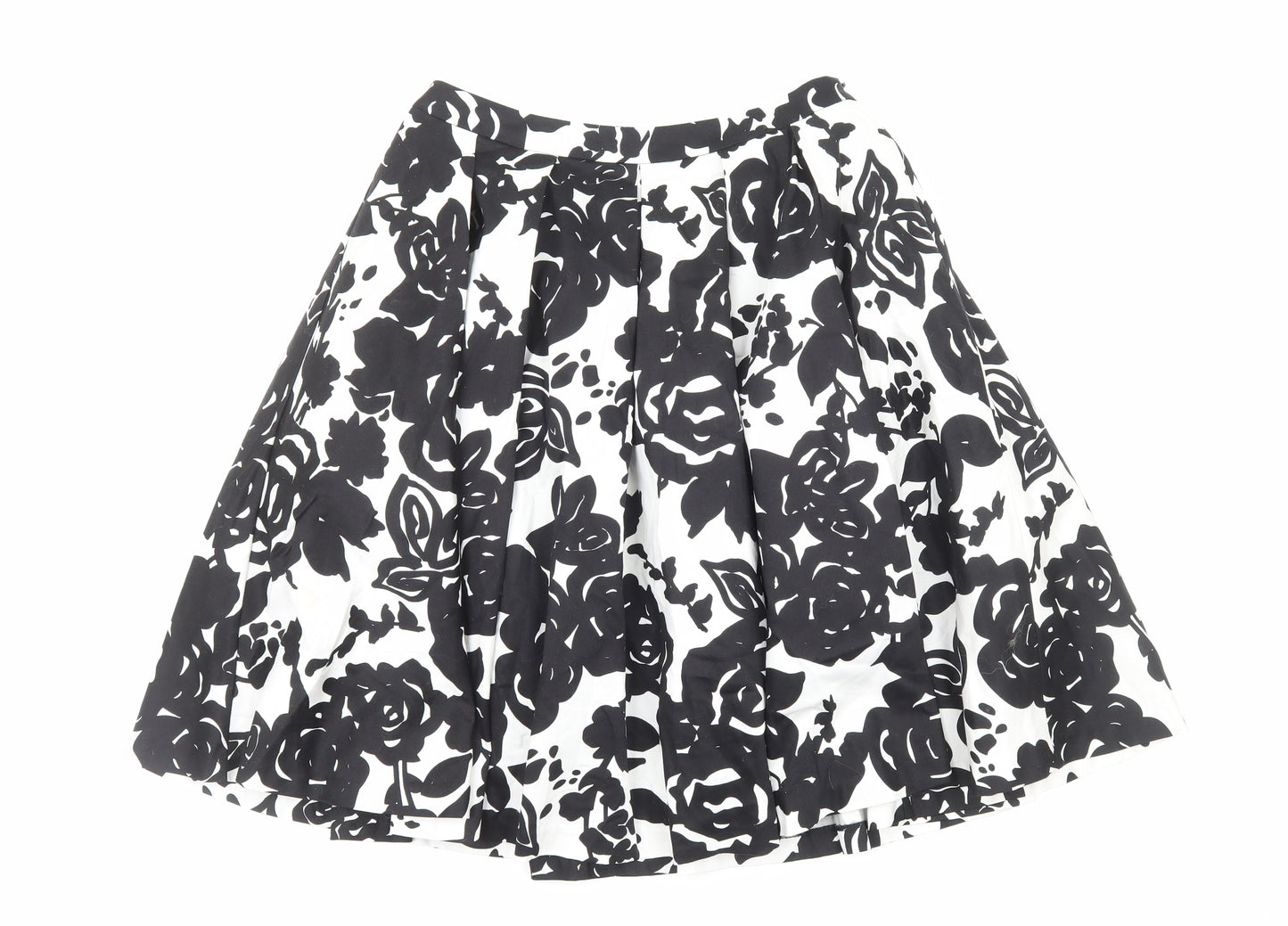 Atmosphere Womens White Floral Cotton Tulip Skirt Size 12 Zip