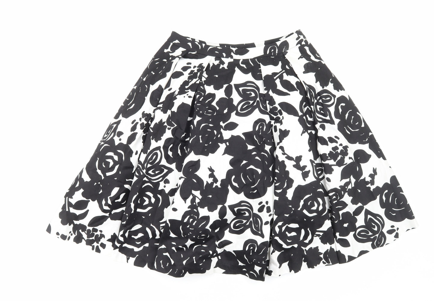 Atmosphere Womens White Floral Cotton Tulip Skirt Size 12 Zip