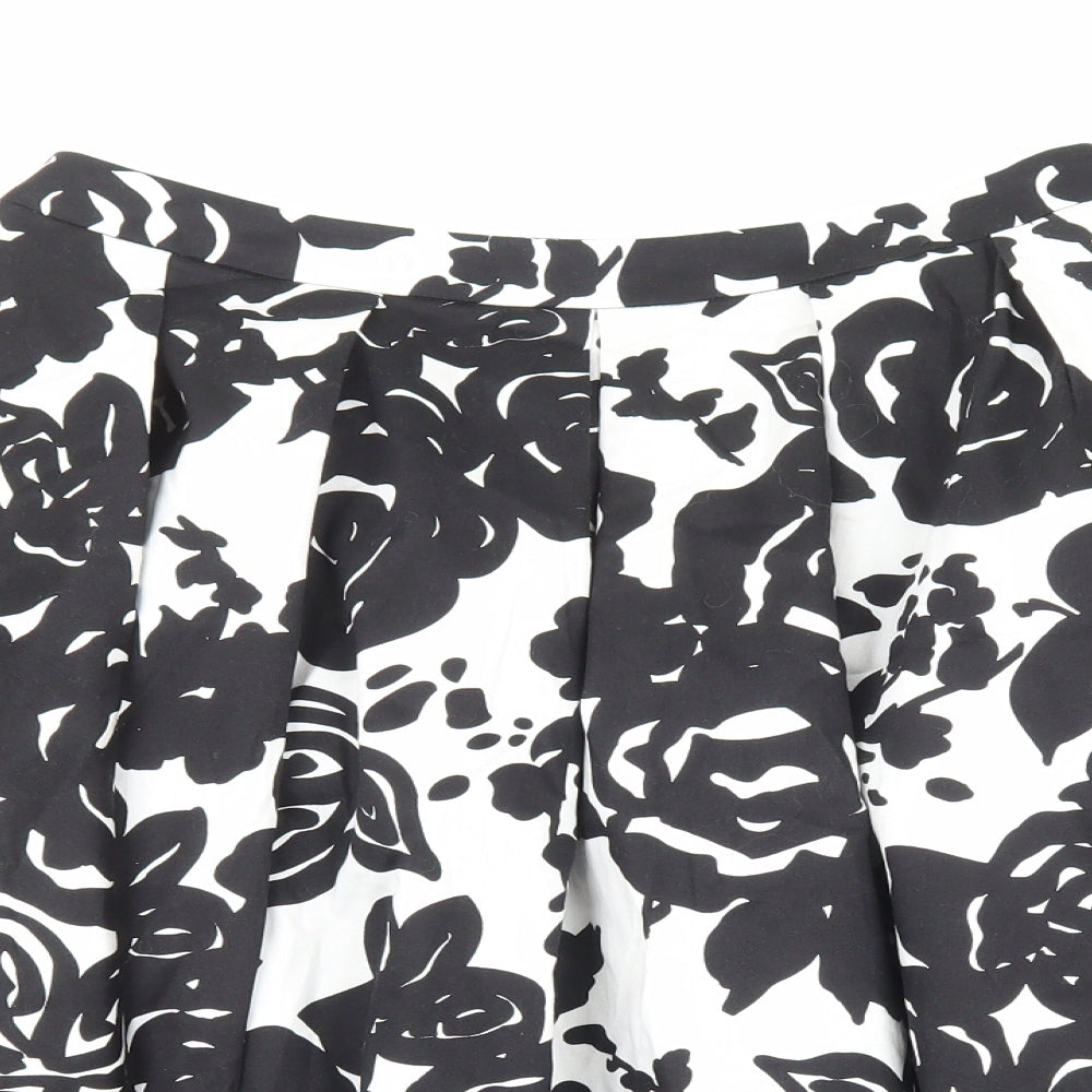 Atmosphere Womens White Floral Cotton Tulip Skirt Size 12 Zip