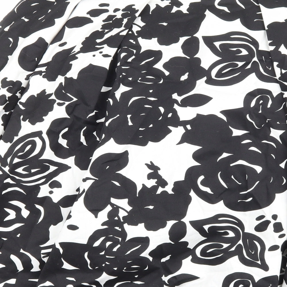Atmosphere Womens White Floral Cotton Tulip Skirt Size 12 Zip
