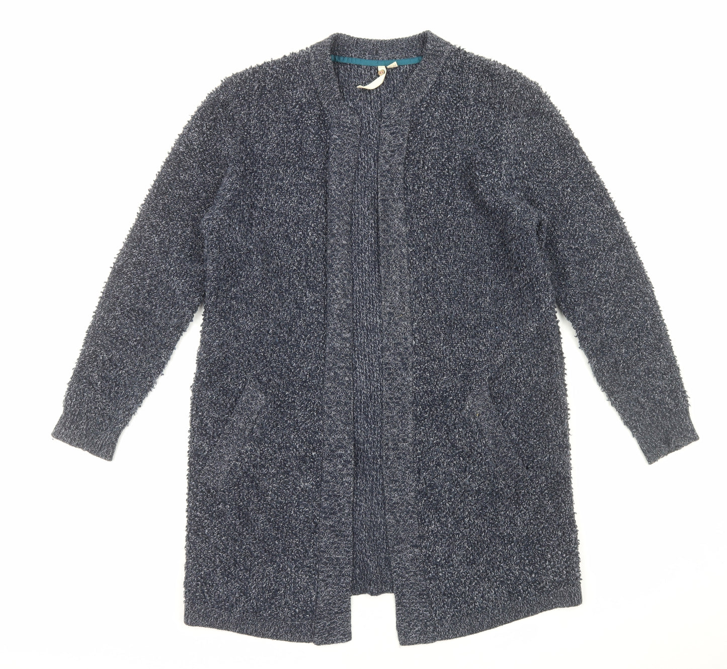 White Stuff Womens Blue V-Neck Viscose Cardigan Jumper Size 16