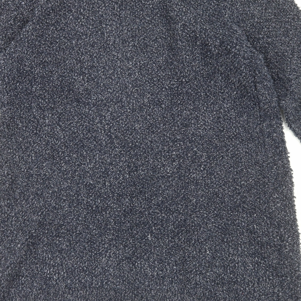 White Stuff Womens Blue V-Neck Viscose Cardigan Jumper Size 16