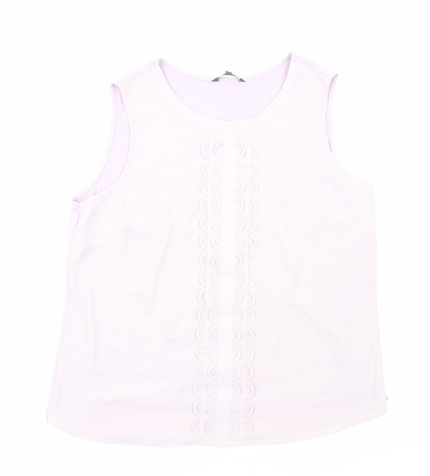 Bonmarché Womens Purple Polyester Basic Tank Size 18 Round Neck