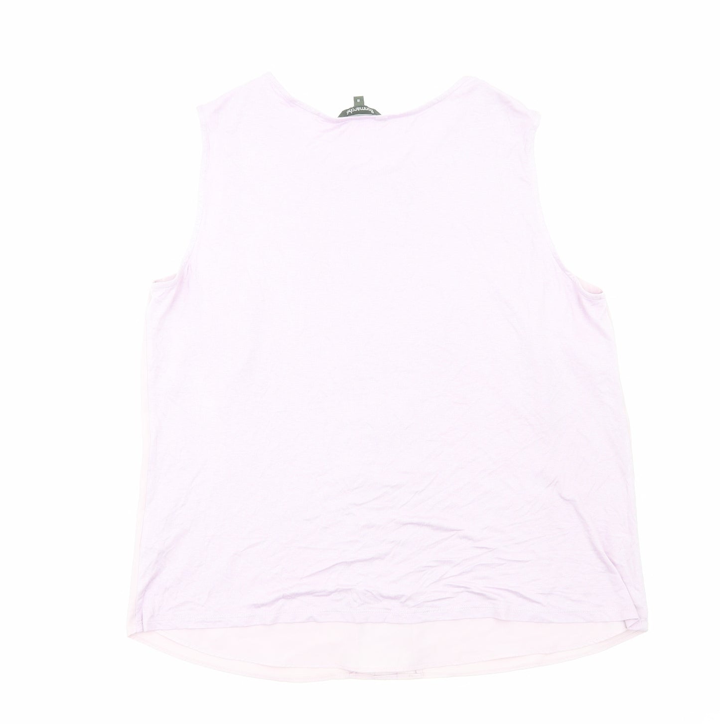 Bonmarché Womens Purple Polyester Basic Tank Size 18 Round Neck