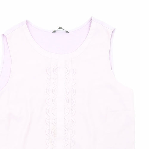 Bonmarché Womens Purple Polyester Basic Tank Size 18 Round Neck