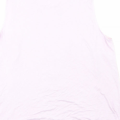 Bonmarché Womens Purple Polyester Basic Tank Size 18 Round Neck
