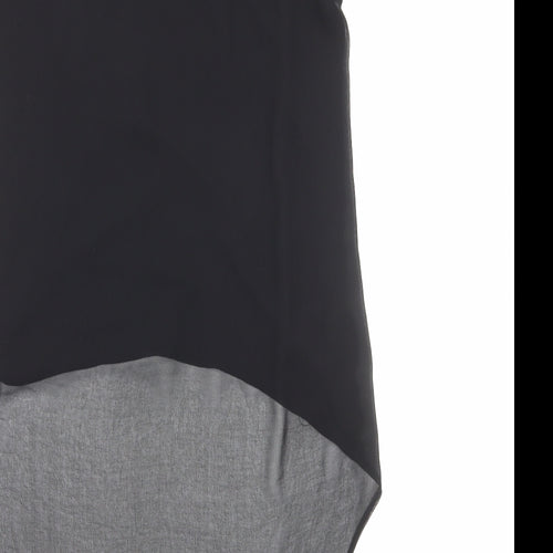 Limited Collection Womens Black Polyester Basic Tank Size 12 Boat Neck - Asymmetric